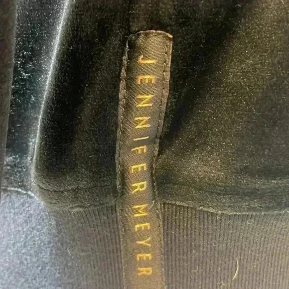 Moose Knuckles x Jennifer Meyer Black Velour Track Bomber Jacket size XS - Picture 7 of 11